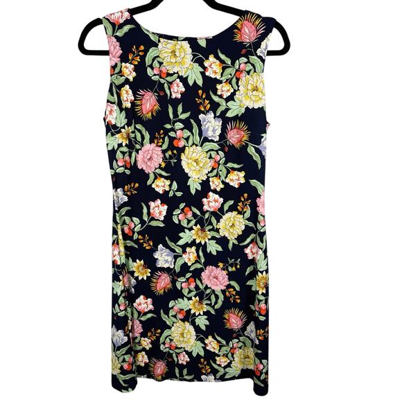 Tommy Hilfiger, Size 4, Navy Floral Fit & Flare Dress, Capsule Wardrobe, Office - Picture 1 of 7